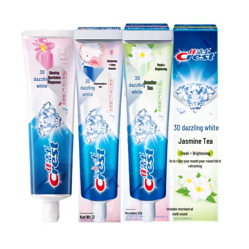 Crest 3D White Toothpaste 3-Pack (Assorted Flavors)