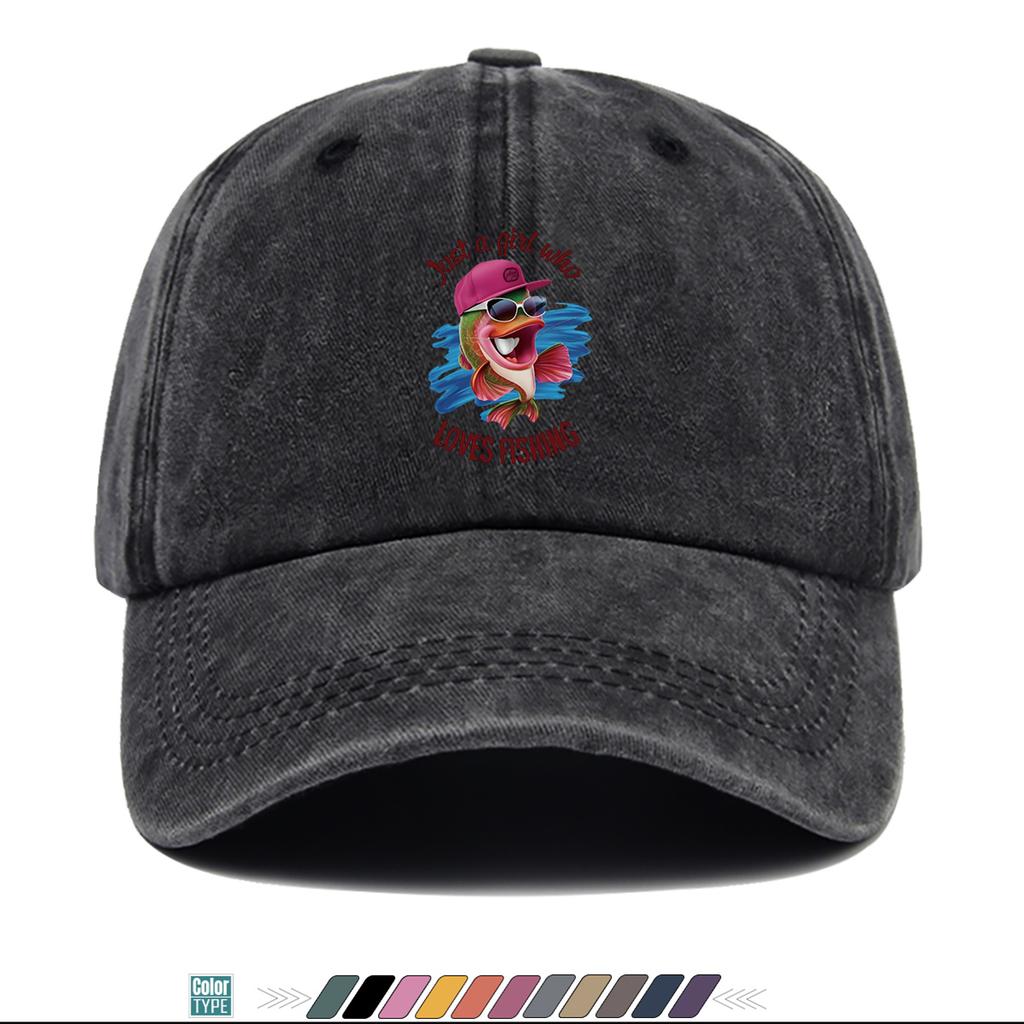 pc pcs Unisex Adjustable Duckbill Baseball Cap with Fun Fish Print  QuickDry Lightweight Suitable for Outdoor Fishing Campi