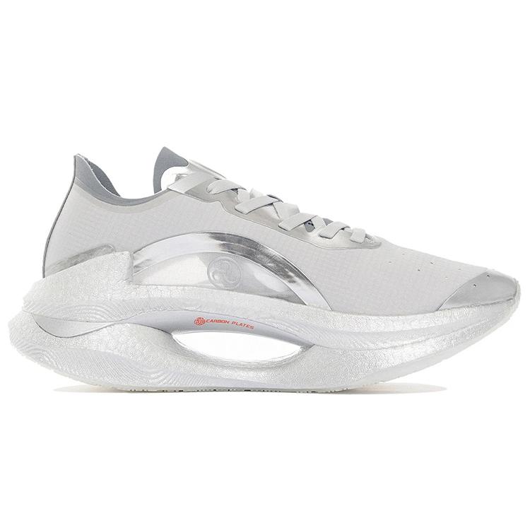 Li Ning Shadow 1.0 Stable Cushioning Slip Resistant Abrasion Resistant Breathable Low Top Running Shoes Women's Silver ARRS002-7