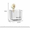 Multifunctional Suction Cup Storage Basket Transparent Removable Bathroom Organizer Shelf Drill-free Wall Mounted Shelf