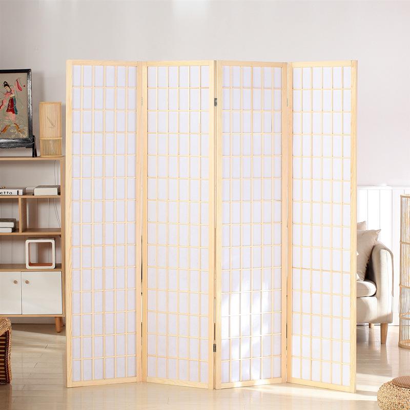 2026 Modern Chinese Solid Wood Lattice Screen: Movable Partition for Living Room, Hallway, or Hotel