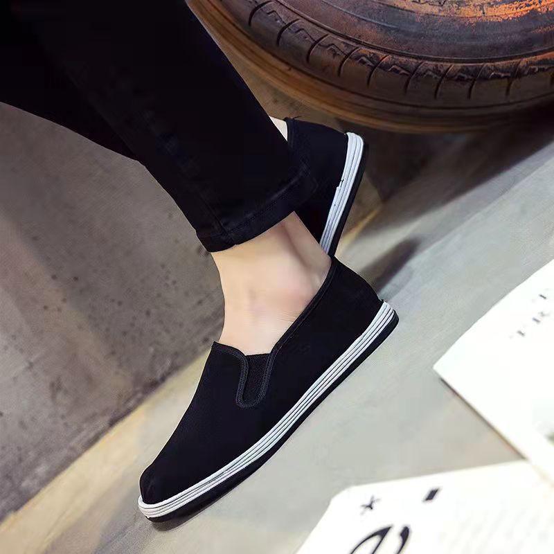 Spring durable men's cloth shoes summer platform shoes men's single shoes casual shoes one pedal men's shoes