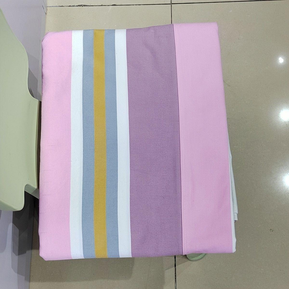 Handmade Striped Cotton Bed Sheet Set - 3-Piece Durable and Thickened Coarse Cloth Bedding 240x220cm