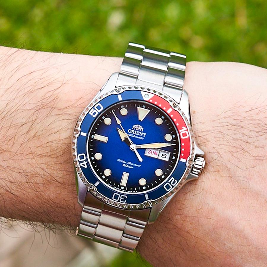 Orologio Meccanico da Uomo Completamente Automatico Impermeabile, Cinturino in Acciaio Quadrante Nero RA-AA0812L19B