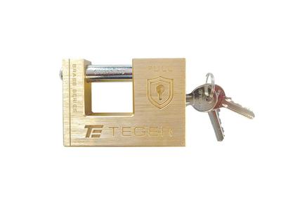 Anti-Burglary Padlock - Brass / Bolt 80mm - 3 Keys / Teger