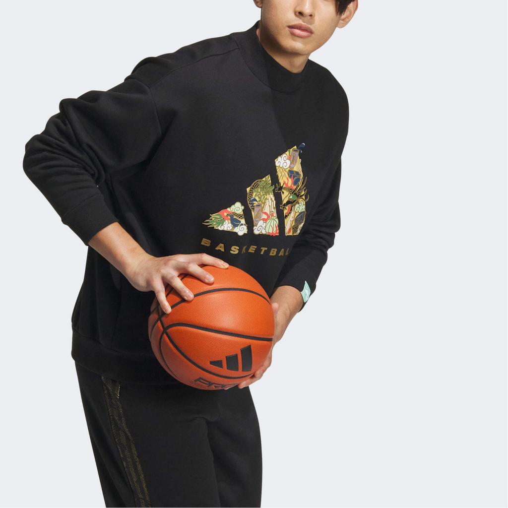 Adidas Originals Chinese New Year Dragon Graphic Crewneck Sweatshirt Unisex Tops Black JE3497