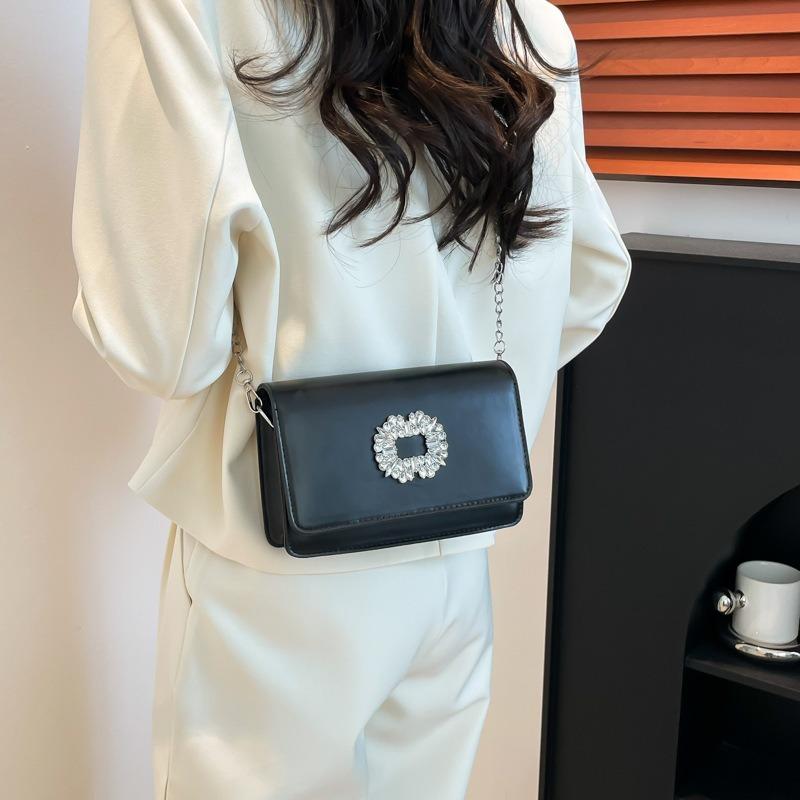 Fashion Small Square Bag Summer New Simple Fashion Women's Bag Shoulder Bag Bright Diamond Versatile Messenger Bag