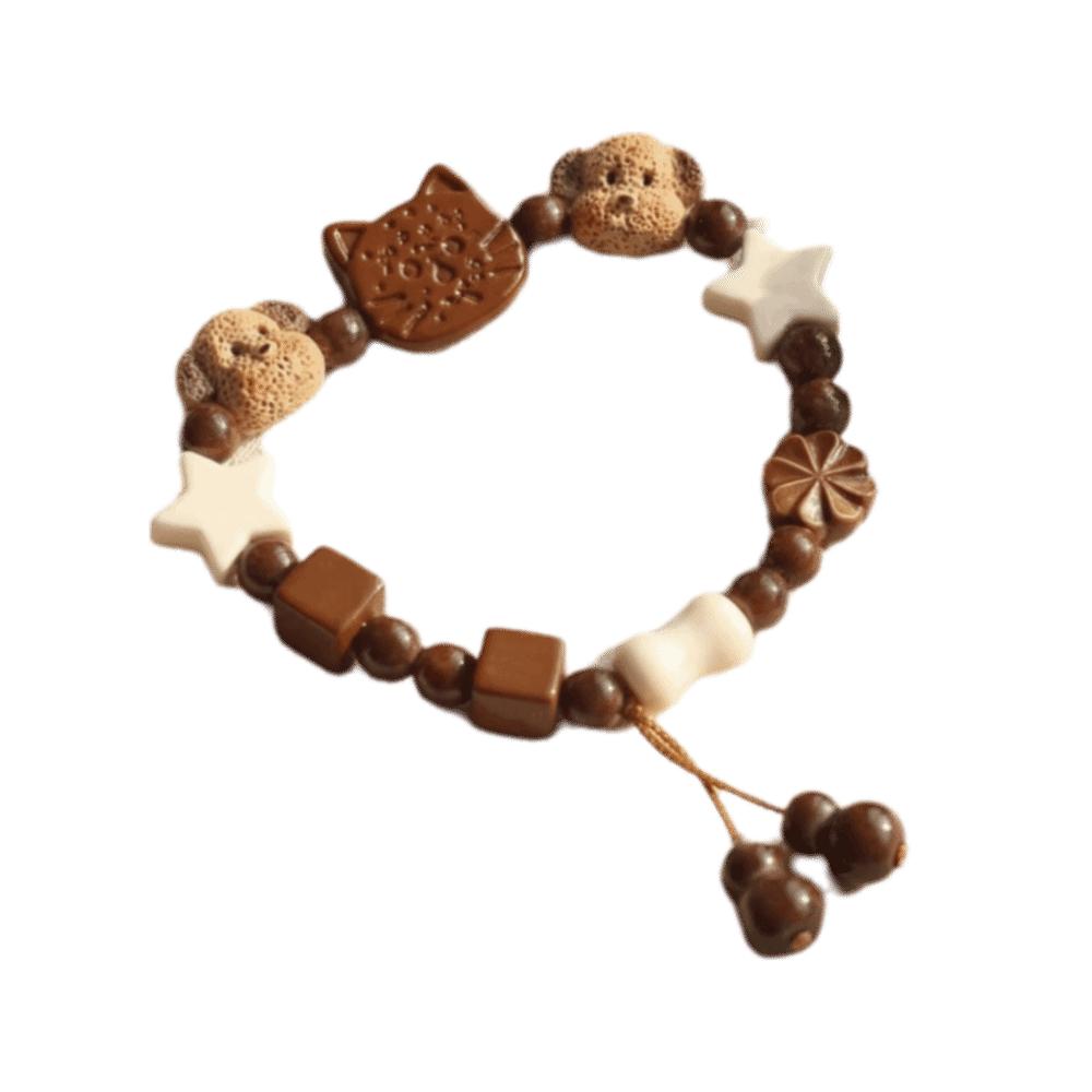 Star Cat Beads Bracelet Cute Biscuit Bear Bracelet Creative Friendship Bracelet Hand Accessory