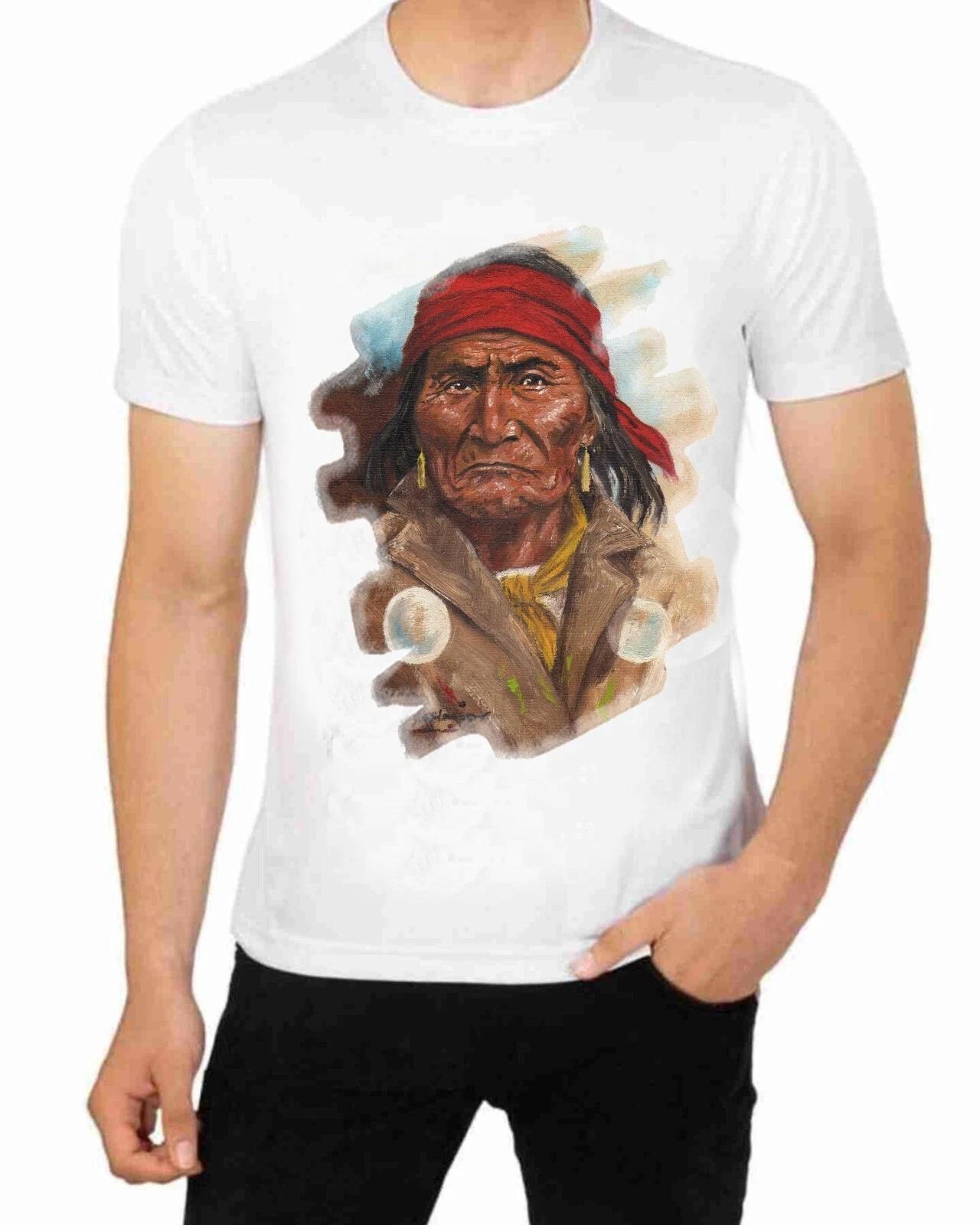 Native American Indian Warrior And Chief Geronimo T-Shirt XL
