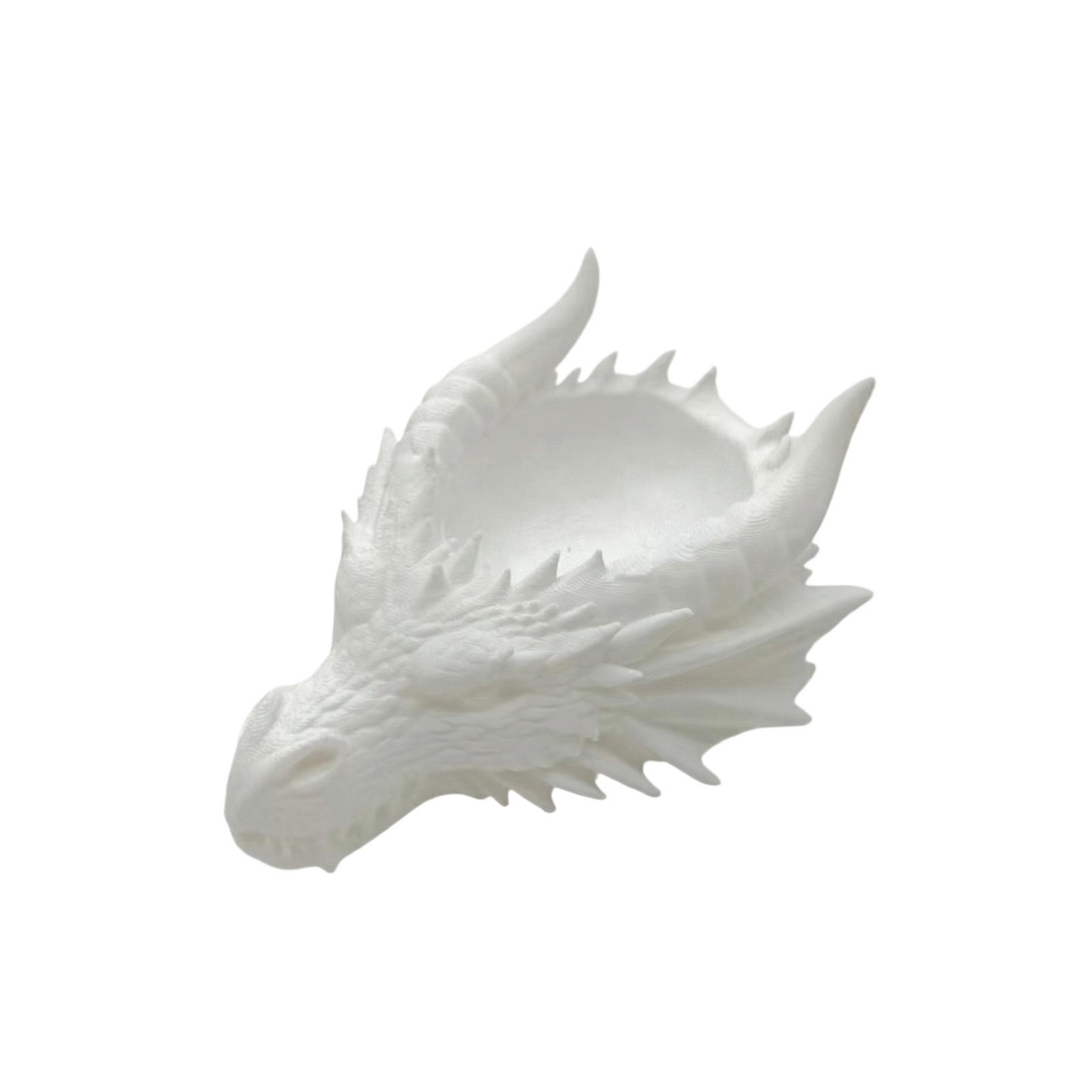 

Gothic Dark Dragon Head Shaped Storage Tray One Size білий