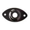 Guitar Oval Jack Plate Rugged Decorative Electric Guitar Output Socket Jack Plate Replacement Black