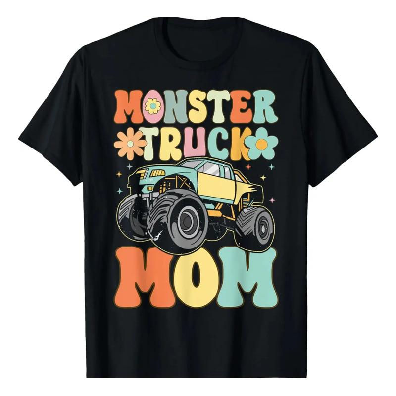 Camiseta Monster Truck Mom Groovy Truck Lover Mom Para Mujer S разноцветный