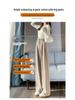 European Cotton Velvet Wide-Leg High-Waisted Women's Corduroy Pants for Autumn/Winter - Drapey, Casual, Floor-Length.