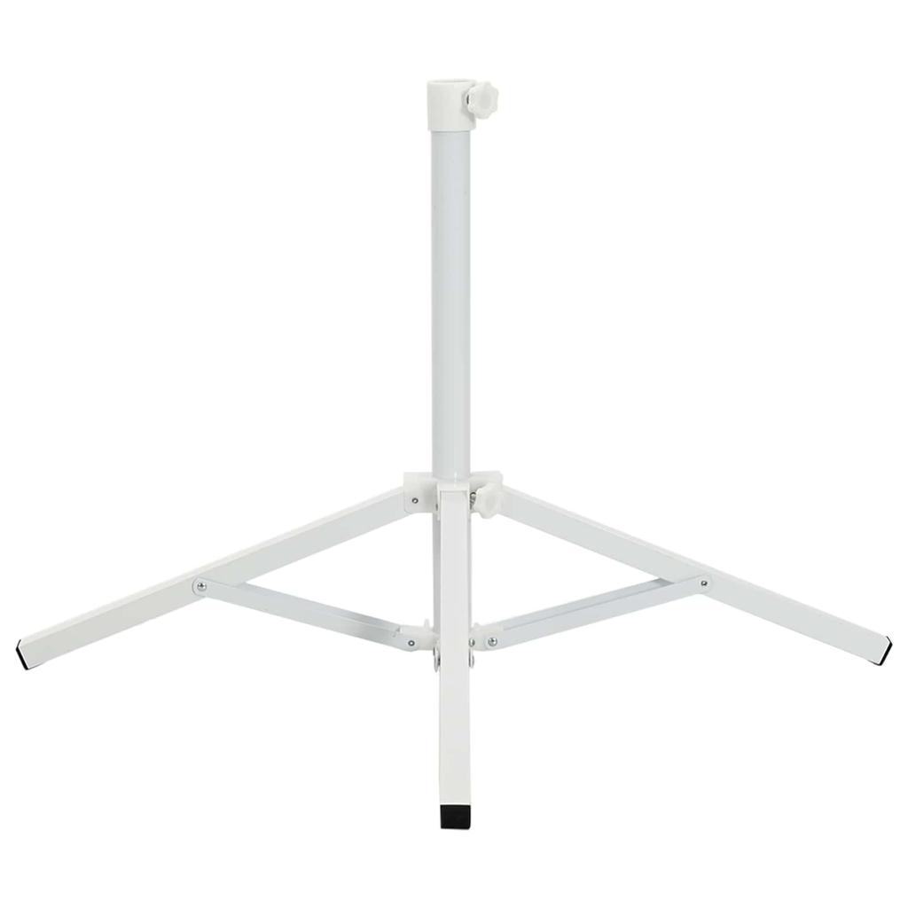 Umbrella Stand White Steel for 25 32 mm Pole