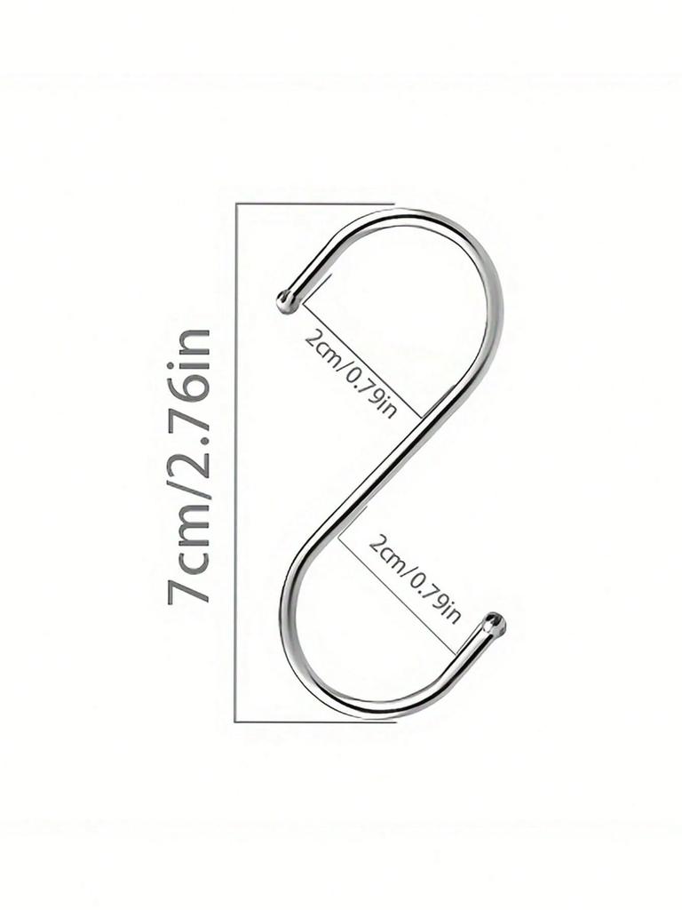 10/20 Stück S-förmige Haken Edelstahl Schlüsselhalter Hängeorganisatoren Badezimmer Küche Zuhause Garten Hängendes Kleideraufbewahrungswerkzeug