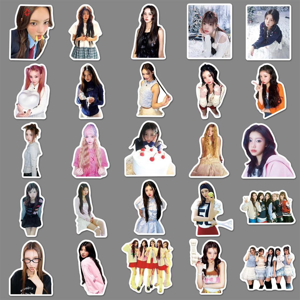 51 ILLIT Korean Girl Group Minju Stickers - HD, Waterproof, Perfect for Diary & Suitcase Decoration