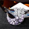 Brosche Mond Sterne Design Funkelnder Strasslegierung Brosche Kleidung Haare Hüte Taschen Brosche Pin Kleidung Haare Hüte Taschen Zubehör