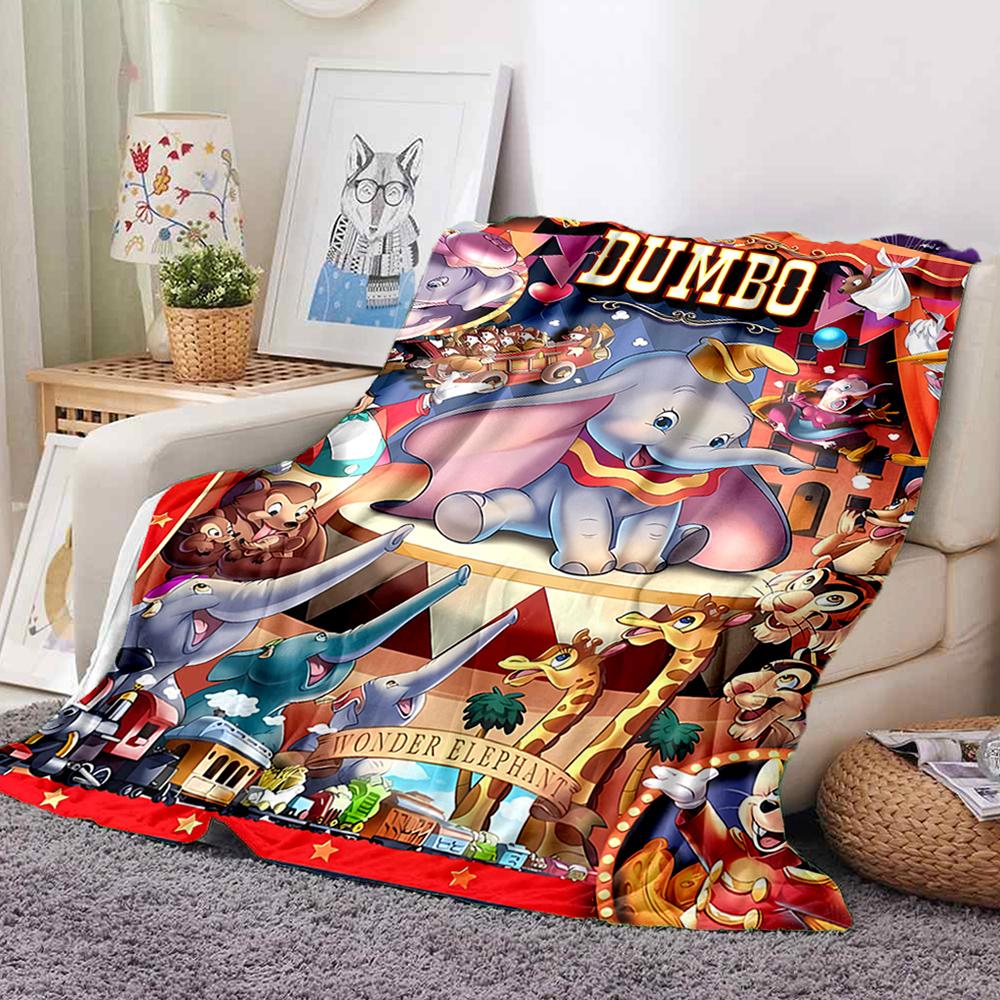 1PC D-Dumbo Cartoon Ultra-Soft Blanket - Lightweight Fluffy Blanket for Couch,Bed & Home Décor, All-Season Gift for Adults,Teens