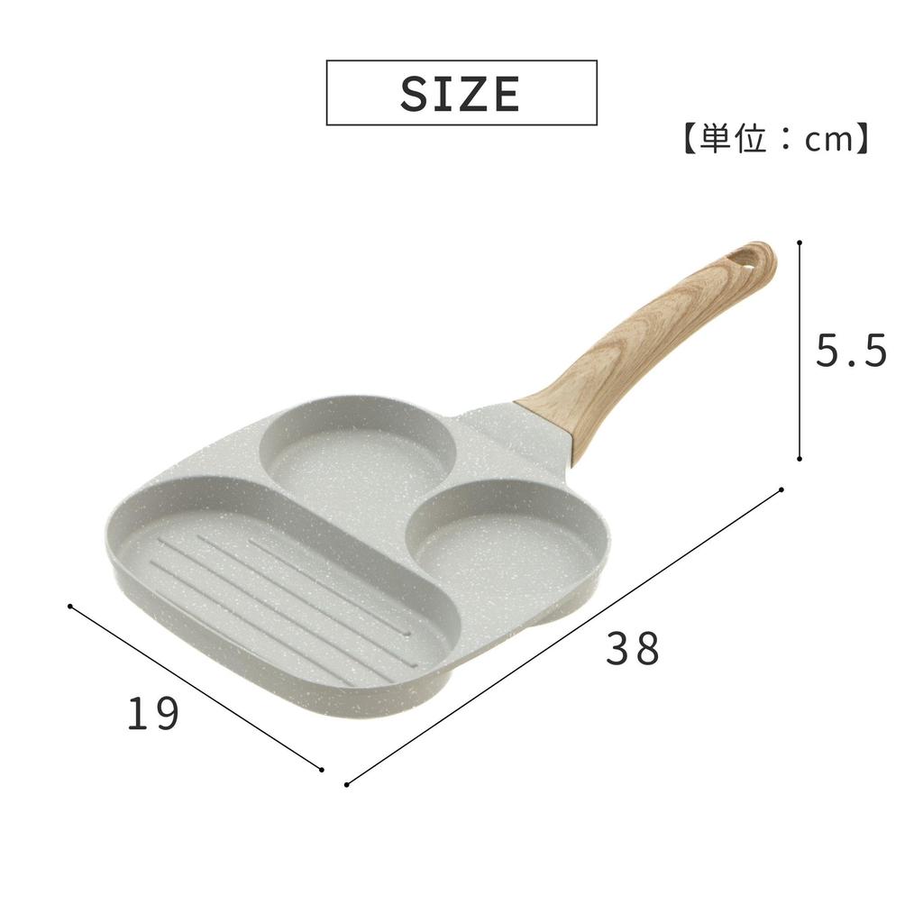 Takeda Corporation Gray 19 X 38 X IH Compatible Pan M [Frying Pan, Cooking] 5.5cm 3-in-1 Multi-Frying IHMFP-38