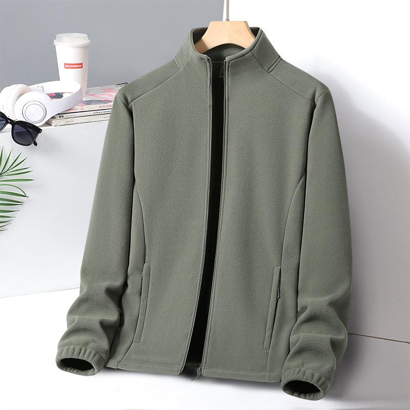 

Autumn and Winter Young and Middle-aged Fleece Fleece Stand-up Collar Hooded Cardigan Knitted Jacket Large Size Austrian Fleece Warm Sweater Jacket XS зелений