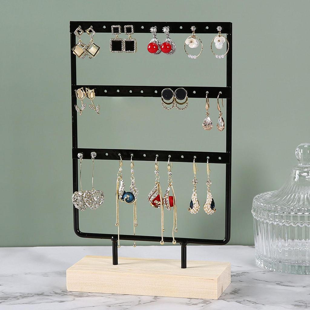 Earring Holder Organizer 3 Tier Durable for Bathroom