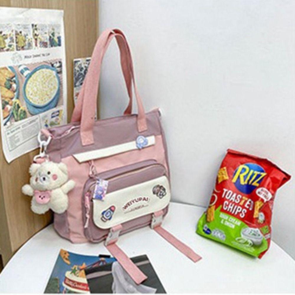 Multi Pockets Girls Shoulder Bags Ins High School Backpacks Portable Students School Bags  Girl