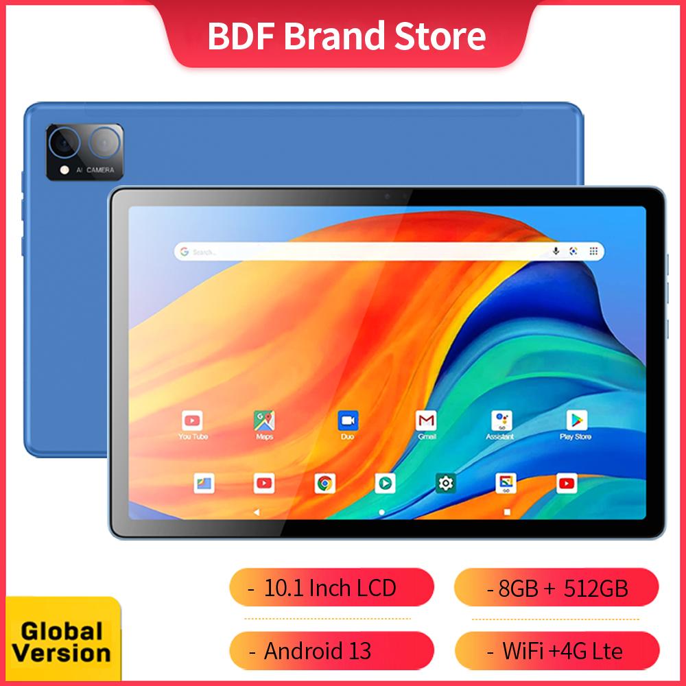 BDF P60 10.36" Android 13 Tablet 2000x1200 Octa Core 8GB RAM 512GB ROM 4G Network AI Speed-up Tablets PC Google Dual Wifi 8000mAh