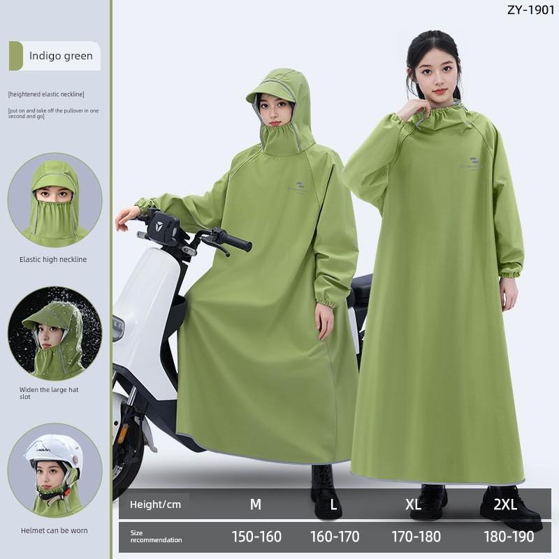 Electric Vehicle Raincoat for Adults, Long Full-Body Raincoat for Heavy Rain, 2026 New Model, Women's Single-Person Full-Body Rain Poncho for Riding