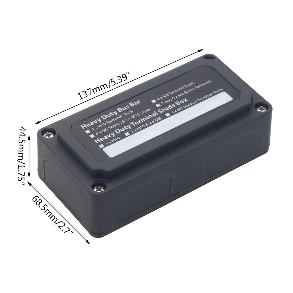 Heavy Duty Power Distribution Block with 100A Capacity Easy Wiring BusBar Box Simple Installation fit for Car & Boat