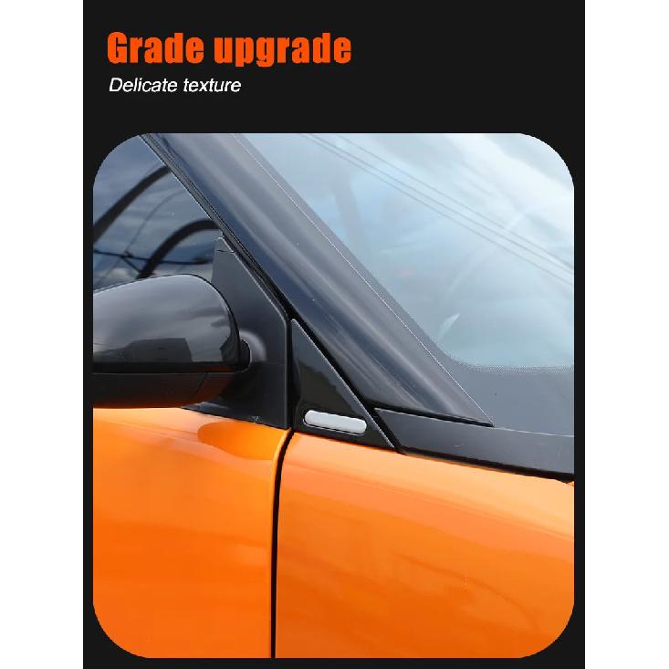 For Benz Smart 451 Fortwo 2009-2015 ABS Car Rearview Mirror Triangle Trim Panel A-pillar Antenna Decorative Sticker Accessories