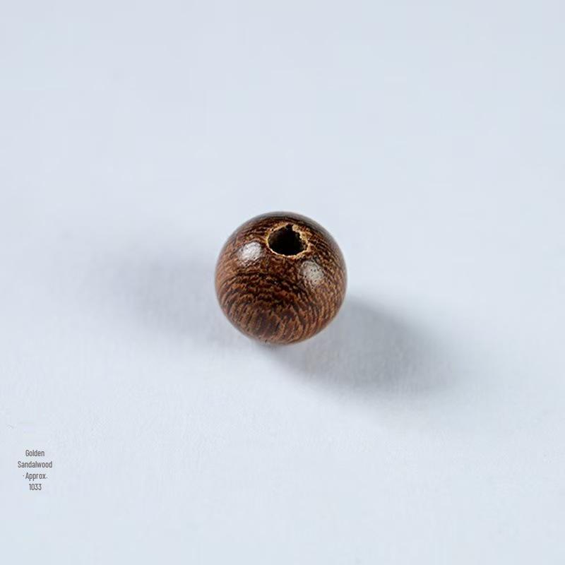 Natürliche Holzperlen: Grünes Sandelholz, Rotes Sandelholz, Ebenholz, Goldener Seidensandelholz, Zypresse - DIY-Zubehör