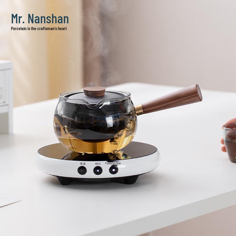 Heat-Resistant Glass Teapot with Side Handle