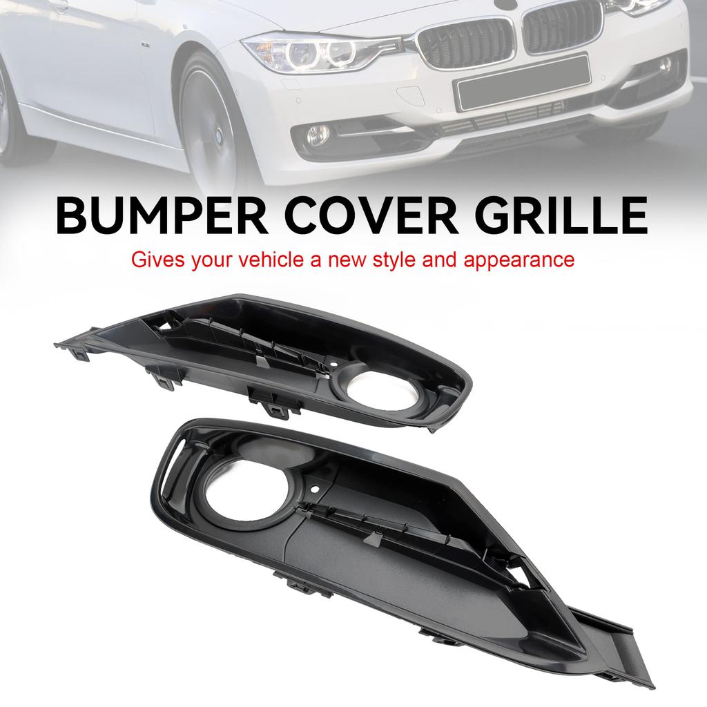 2PCS Front Bumper Fog Light Grille Covers Fit BMW 3 Series F30 F31 2013-2015