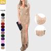 2025 Stylish High Waist Sequin Slit Dress for Women