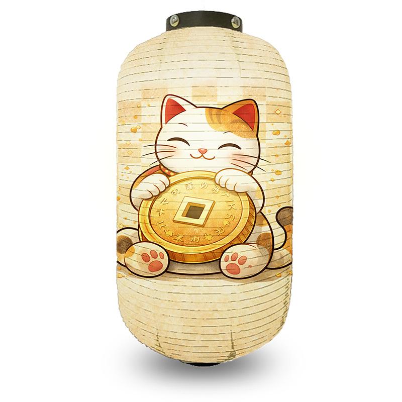 Japanese Maneki-neko Hanging Lantern for Hot Pot Restaurant Bistro Sashimi Cuisine Ramen Sake Lantern Outdoor Festival Decor
