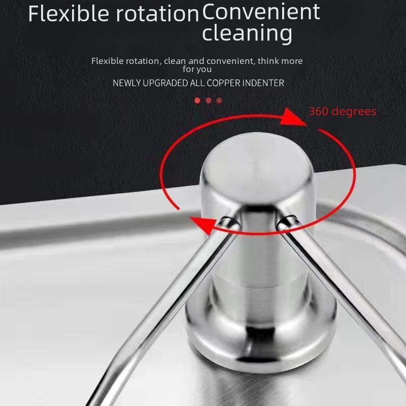 304 Nerezový dávkovač mýdla do kuchyňského dřezu s prodlužovací trubicí