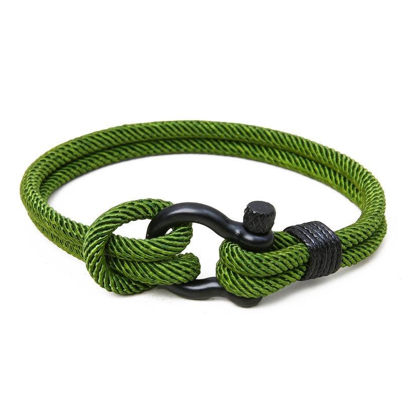 Meier Fashion european and american bracelet braided bracelet bracelet horseshoe buckle men bracelet