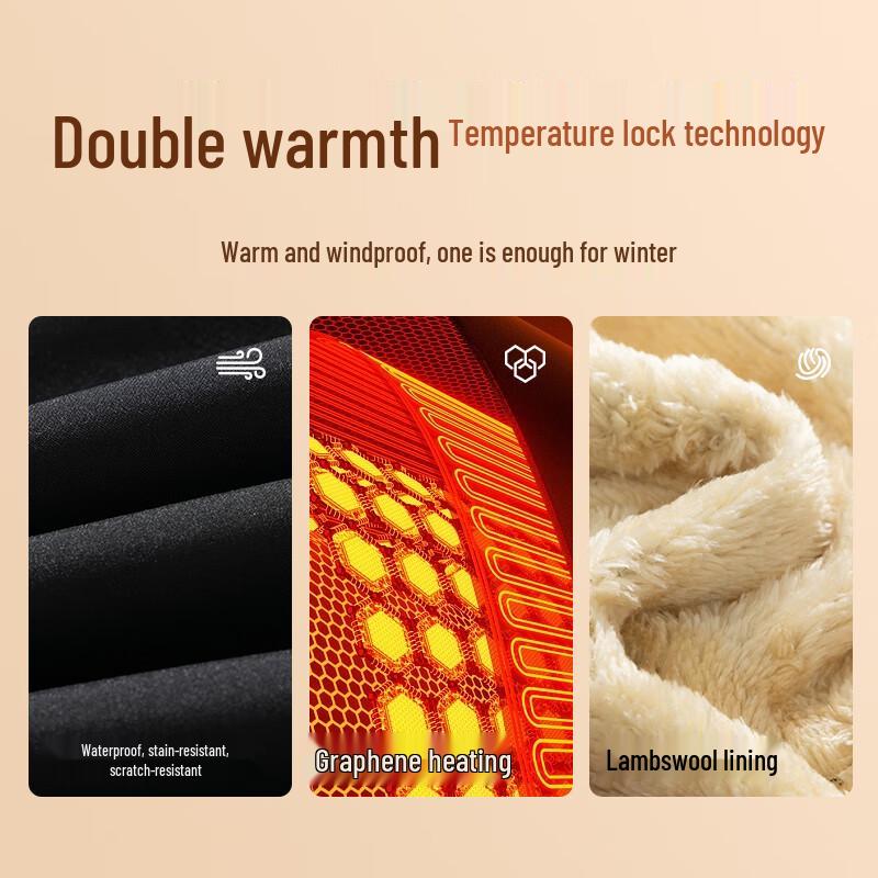 VANCAMEL Herren Graphen-Fleecegefütterte Gerade Geschnittene Freizeithose