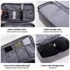 Multi-Compartment Travel Underwear Storage Bag Zipper Closure Cosmetic Wash Package Bag  Daily Use