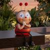 Animated Eyes Solar Lamp, Motion Sensor Solar Light with Moving Eyes for Garden, Garden Animals Figurine, Outdoor Waterproof Yard Decor