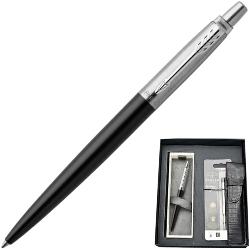 

название PARKER шариковая ручка Jotter черная CT подарочный набор [Бесплатная гравировка] [Бесплатная упаковка] на масляной основе 9 предметов 1953346-SET9