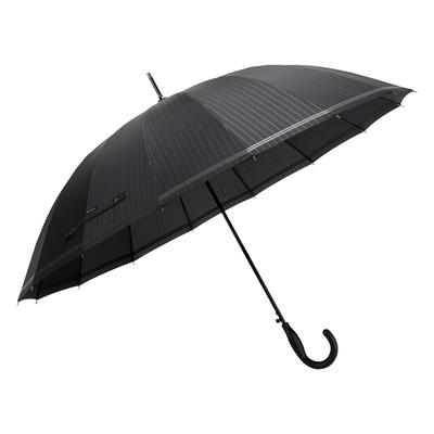 Mabu 16 Jump Fiberglass Rib 65cm Noir Pinstripe UV For Both Sunny and Rainy Long Umbrella Umbrella, Durable/UV Protection, Ribs, Type, Men's