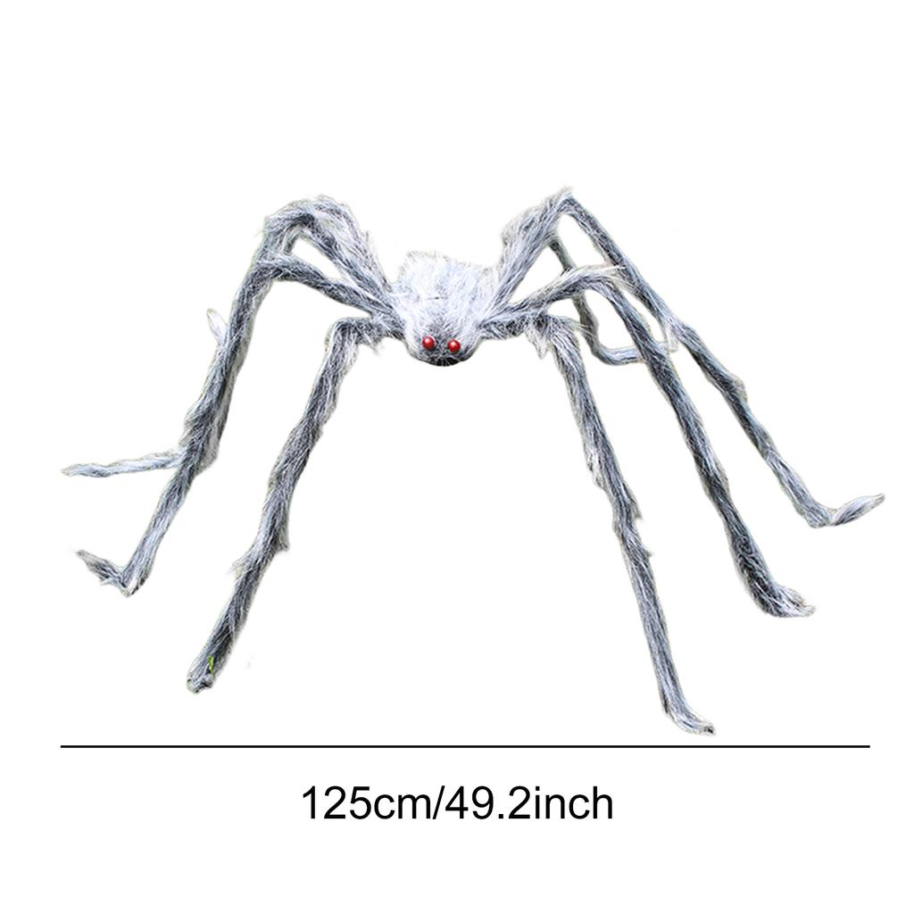 Fake Large Hairy Halloween Spider with Glowing Red Eyes Halloween Decorations Spider for Window Wall Indoor Outdoor Decorations
