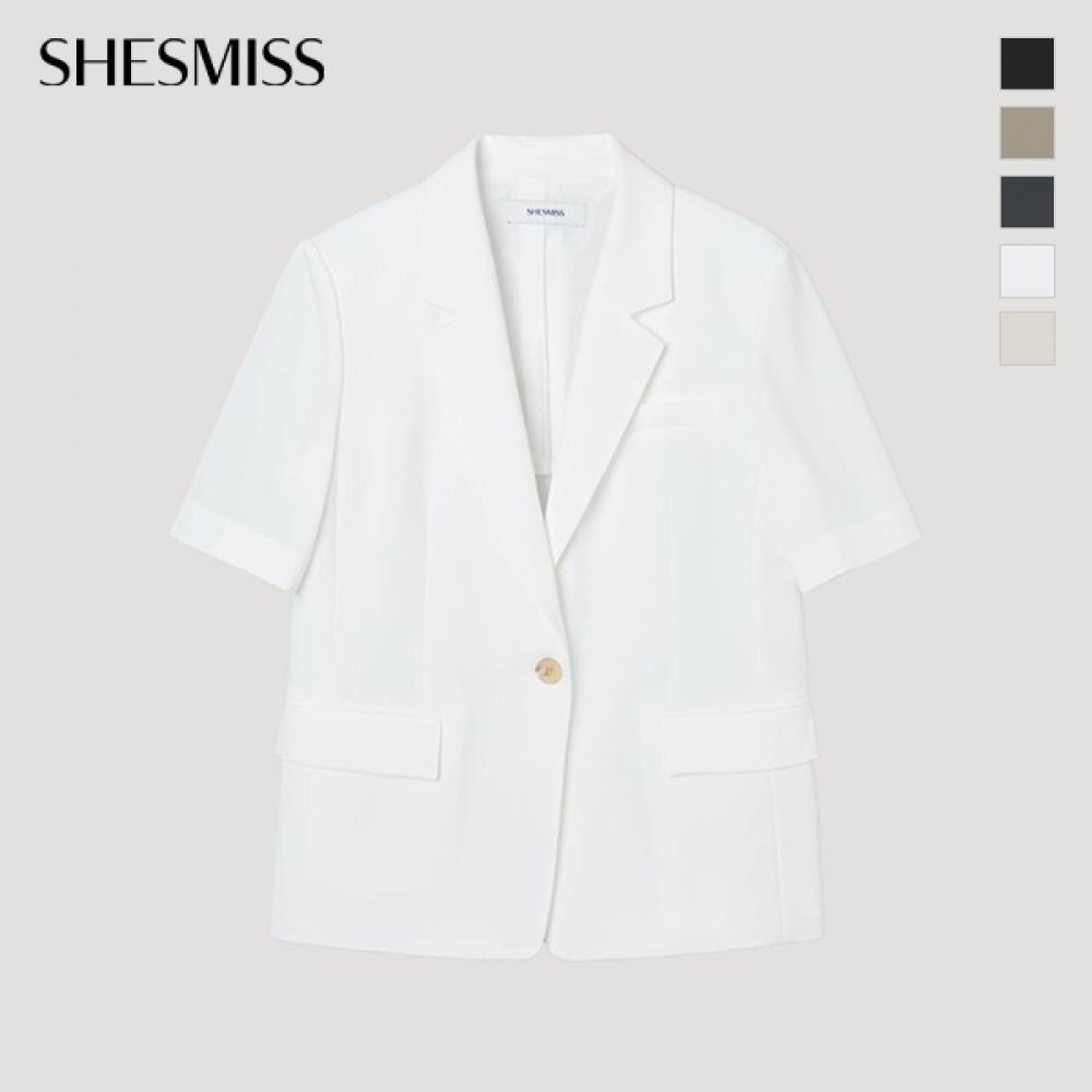 [shs Miss] One Button Short Sleeve Set Up Jacket Swsjkp22020