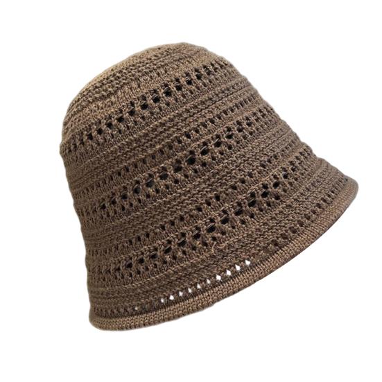 Women Hat Breathable Hollow Pure Color Summer Basin Design Fisherman Hat Outdoor