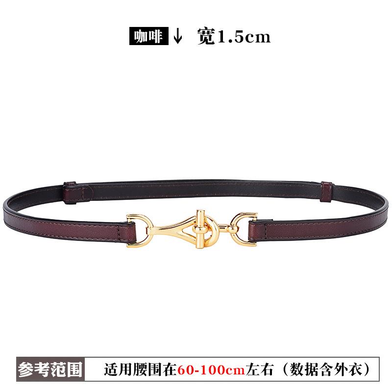 

Кожаный Тонкий Ремень Женский Декоративный Пальто Свитер С Платьем Талия Костюм Маленький Ремень Черный темно-коричневого