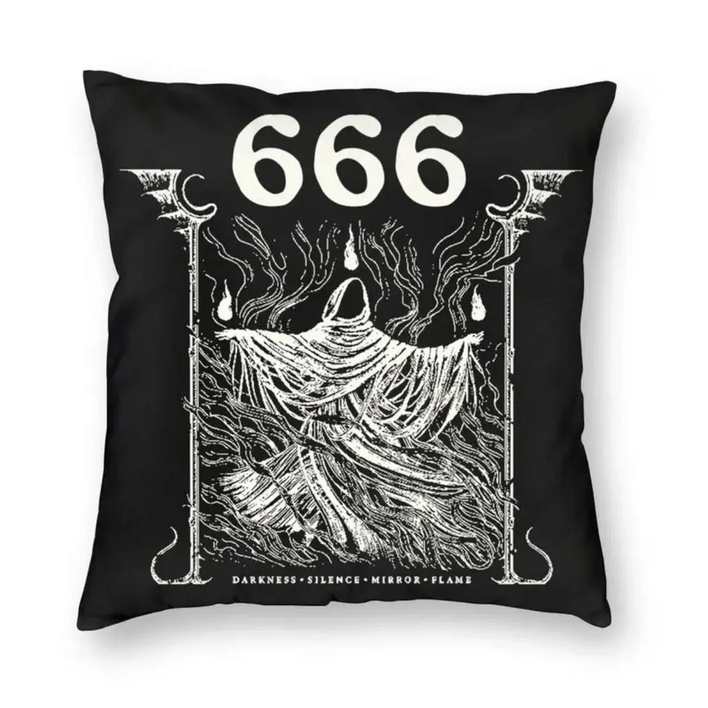 Diabeł Baphomet Damask Hail Satan Poszewka na poduszkę Szatański Krzyż Lewiatana Poszewka na poduszkę do rzucania na sofę Poszewka na poduszkę Wystrój domu  x