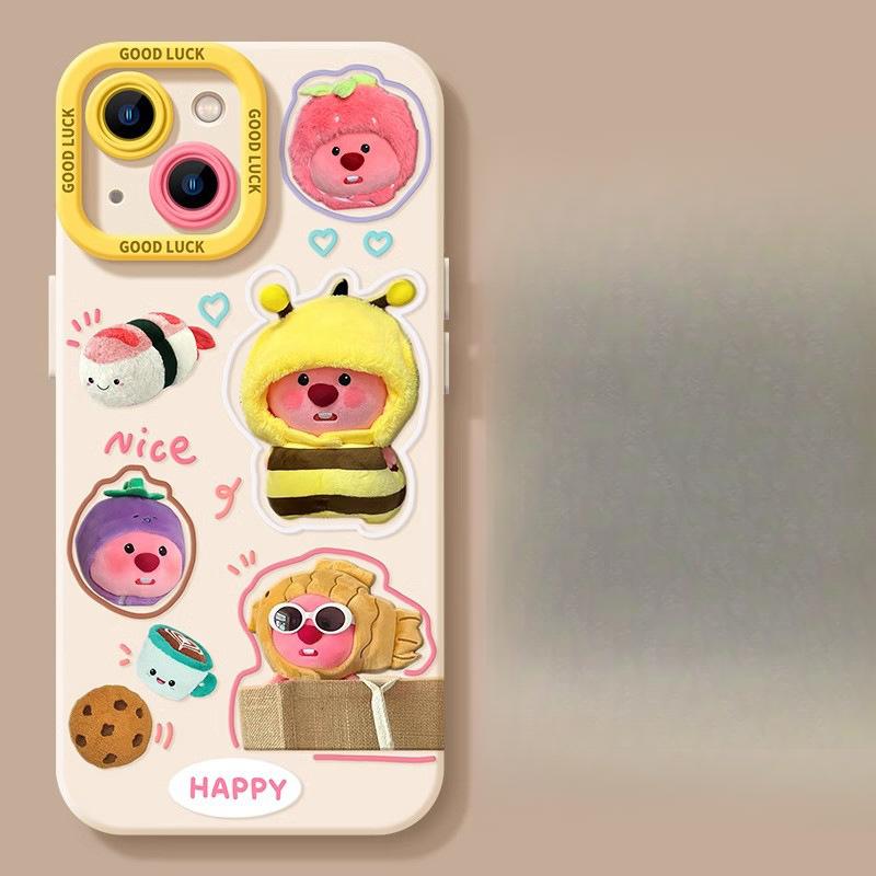 Cartoon Compatible with Apple 16, Anime 15plus14, Silicone Soft Case 13, Mini Phone Case Promax