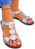 Silver Sandals On Elastic Bands Roxet Silver 38