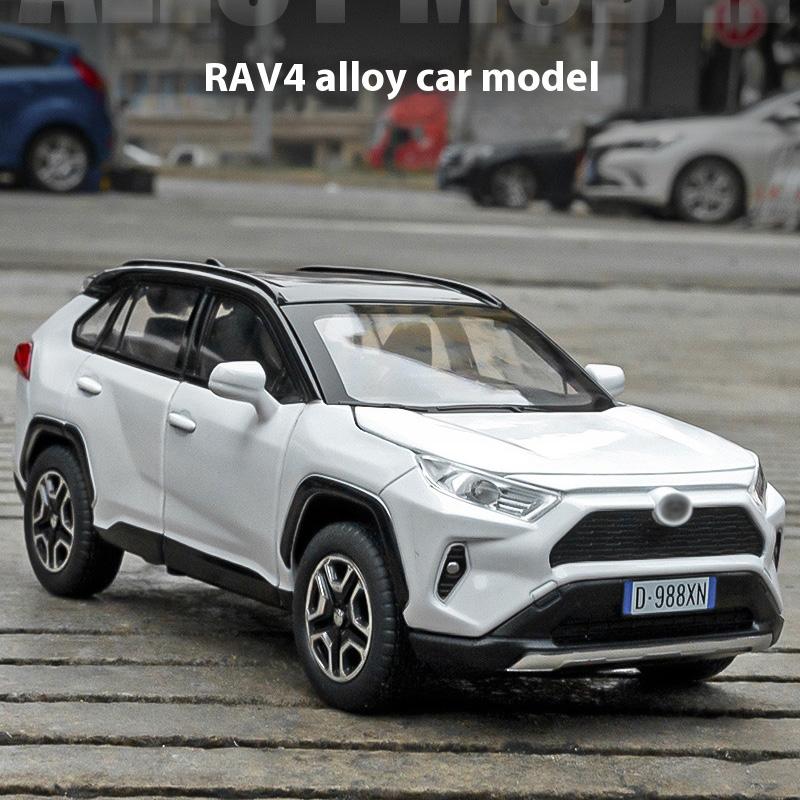 1/32 alloy Toyota RAV4 car toy model, exquisite desktop ornaments, best collection for car model enthusiasts, Halloween gifts